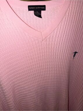 Men’s Pink V-Neck Sweater